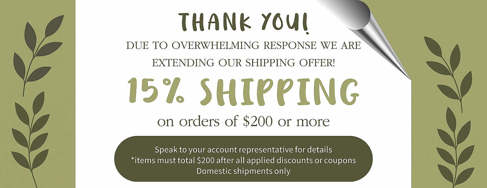 Shipping Extension No end Date
